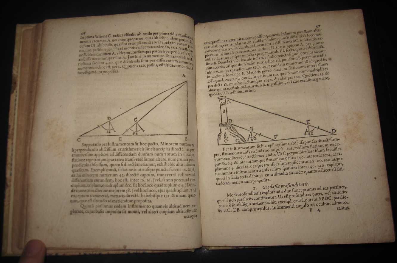 1635 Galileo Galilei de Proportionum Instrumento Compass Woodcuts