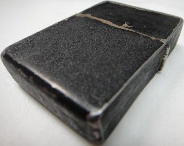 Vintage Genuine WW2 Zippo War 1942 Black Crackle Lighter RARE 4 Barrel