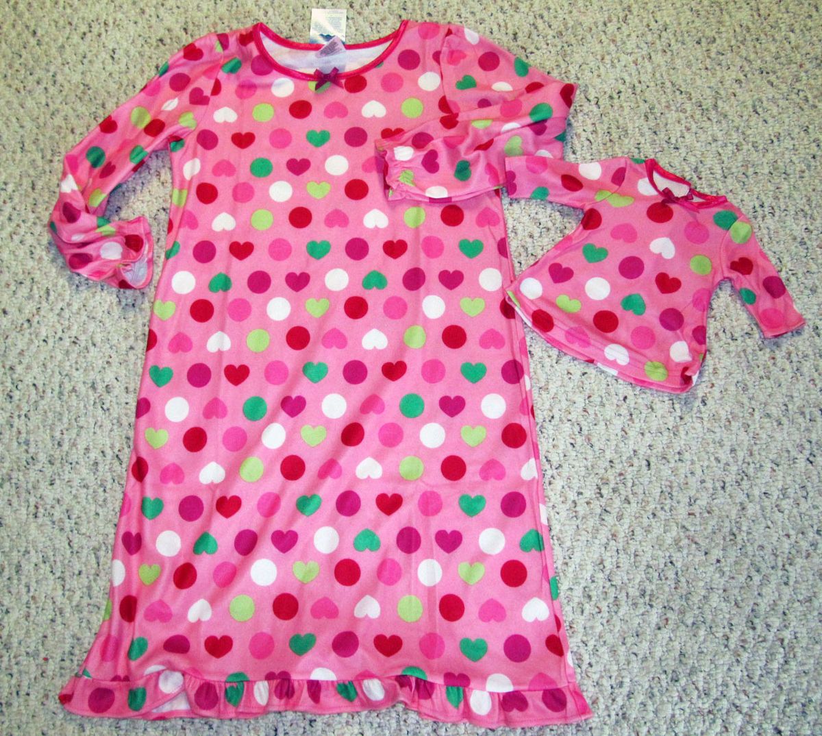  Flannel Pajamas PJs for Girls American Girl 18 Doll SM Med LG