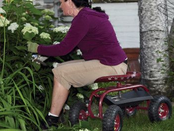  Seat Comfort Rolling Cart Garden Yard Home Work 10 Air Tires