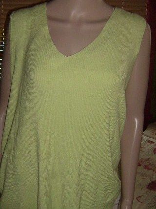  Size Lime Green Sweater Vest Size 26W 28W by George Very Nice
