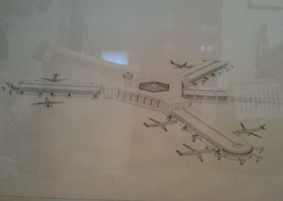Very rare aviation design concept art Orlando Intl Airport Passenger