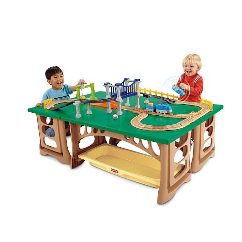 Fisher Price GeoTrax Train Table and RC Set New