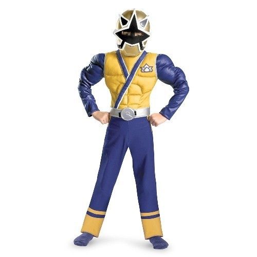 Power Rangers Gold Ranger Samurai Muscle Child Costume Size 7 8