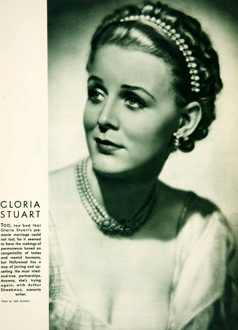 1934 Rotogravure Gloria Stuart Titanic Hollywood Portrait Screen