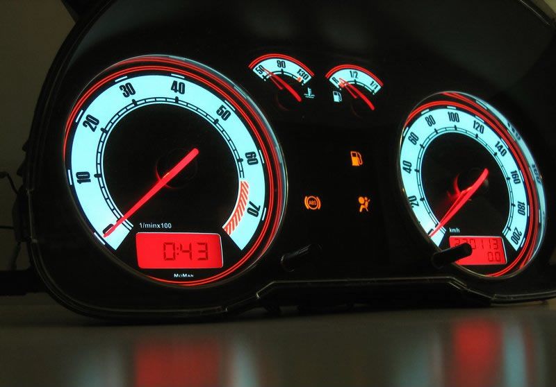 Skoda Octavia Plasma Tacho Illuminated Glow Gauge Tachoscheibe Plasma