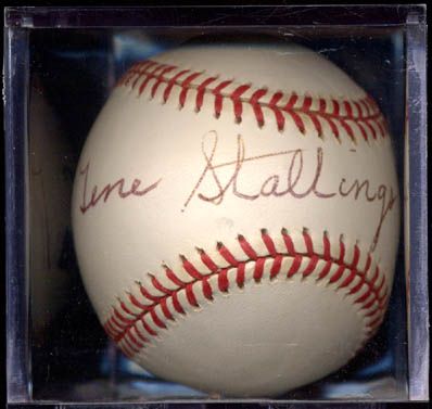 Gene Stallings Auto Baseball Signed PSADNA Alabama TAMU