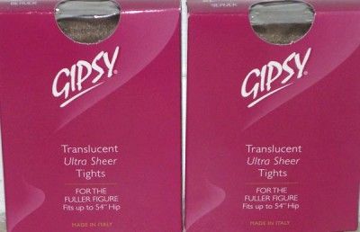 Gipsy Hi Shine Glossy Sheer Translucent 100 Nylon Pantyhose Tights XL