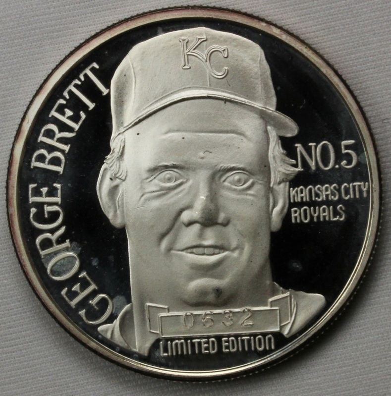 George Brett 1oz 999 Silver Round Beautiful Limited Edition Piece