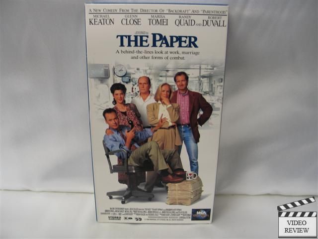 The Paper VHS Michael Keaton Glenn Close Robert Duvall 096898200530