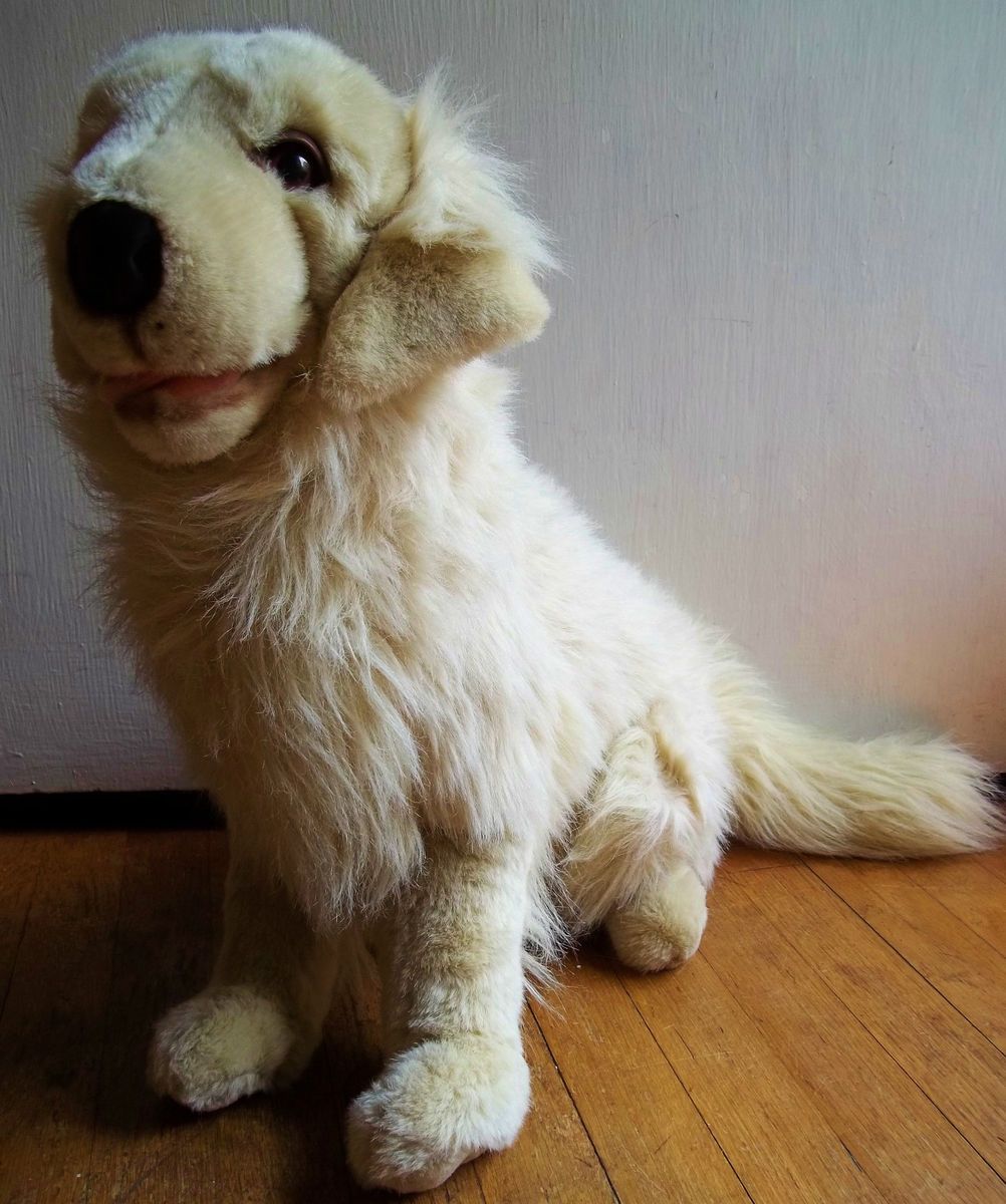  REALISTIC stuffed animal GOLDEN RETRIEVER plush LIFELIKE puppy dog TOY
