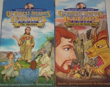 Greatest Heroes and Legends of The Bible Lot of 10 VHS Tapes Jesus