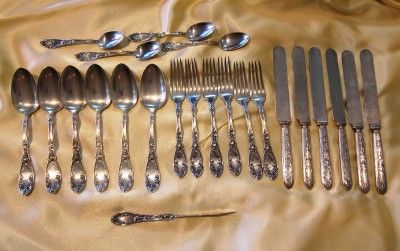 set of 23 pce La Concorde flatware Wm A Rogers A1 RRR grapes org. box