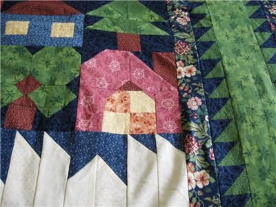 Thimbleberries Village Green Quilt Top Queen King Fine Workmanship