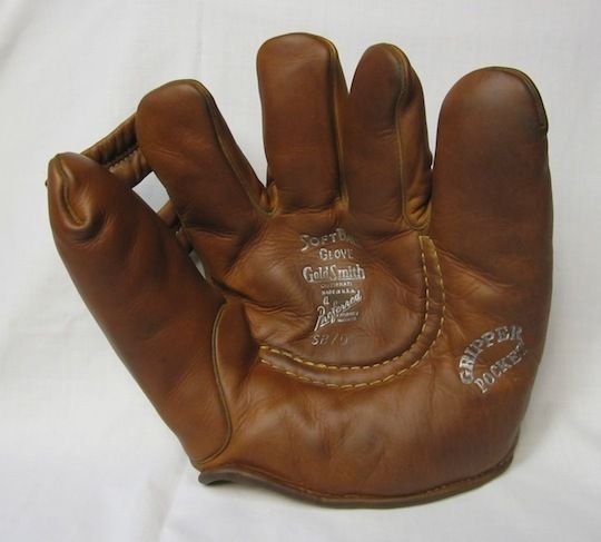 Vintage Goldsmith Split Finger Baseball Glove Nice