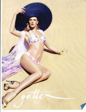 GOTTEX swimwear fashion MAGAZINE PRINT ADVERTISEMENT   Anne Vyalitsyna