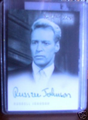 twilight zone trading card autograph russell johnson 