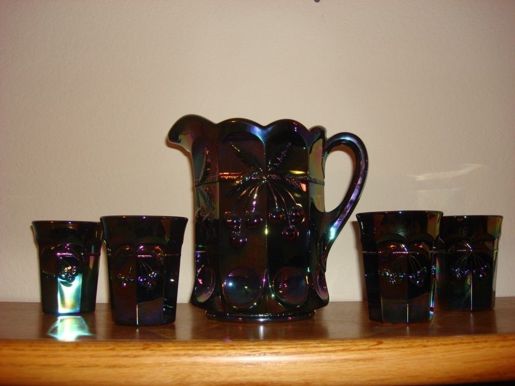   glass water pitcher set Perfect condition pitcher and four glasses