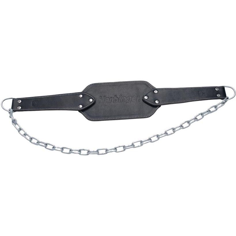 HARBINGER LEATHER DIP BELT chain dipping lifting weight strength