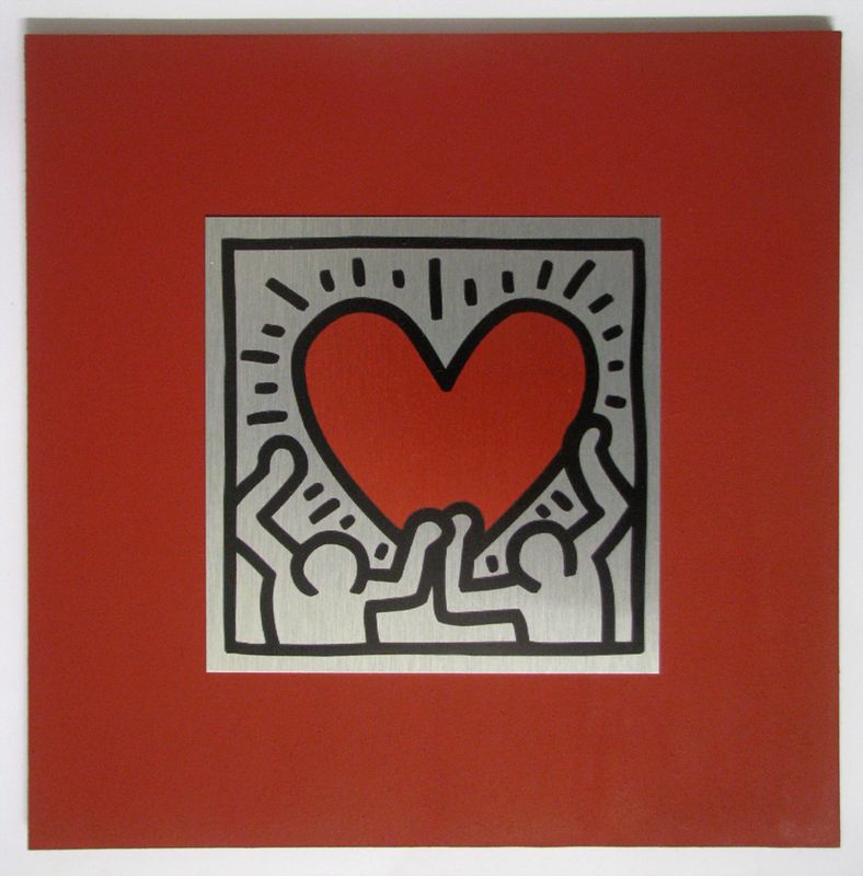  of a piece of work by keith haring the print is applied on an mdf