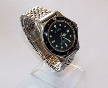 Mens Retro Divers Watch Montine with SS Rice Strap RARE Example 1986