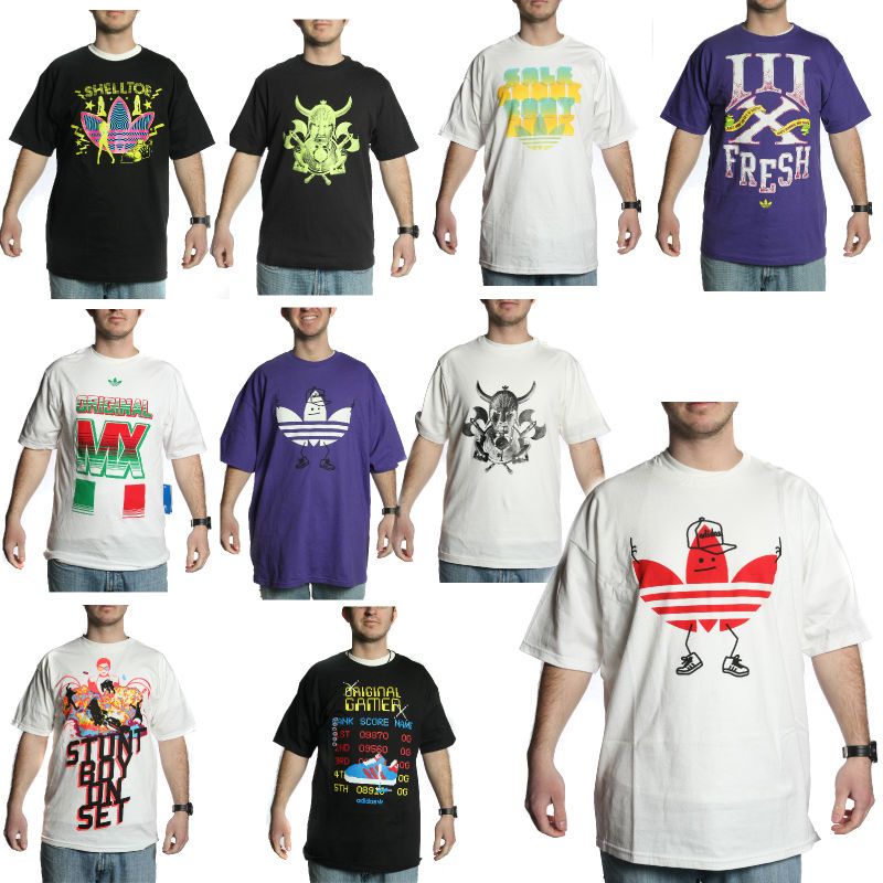 Adidas Graphic T Shirt with Classic Logo Assorted Styles