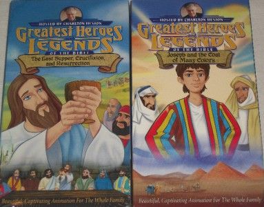 Greatest Heroes and Legends of The Bible Lot of 10 VHS Tapes Jesus