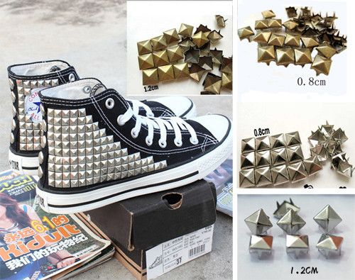 Lot de 100 customisation vêtement rock punk gothique biker pyramide