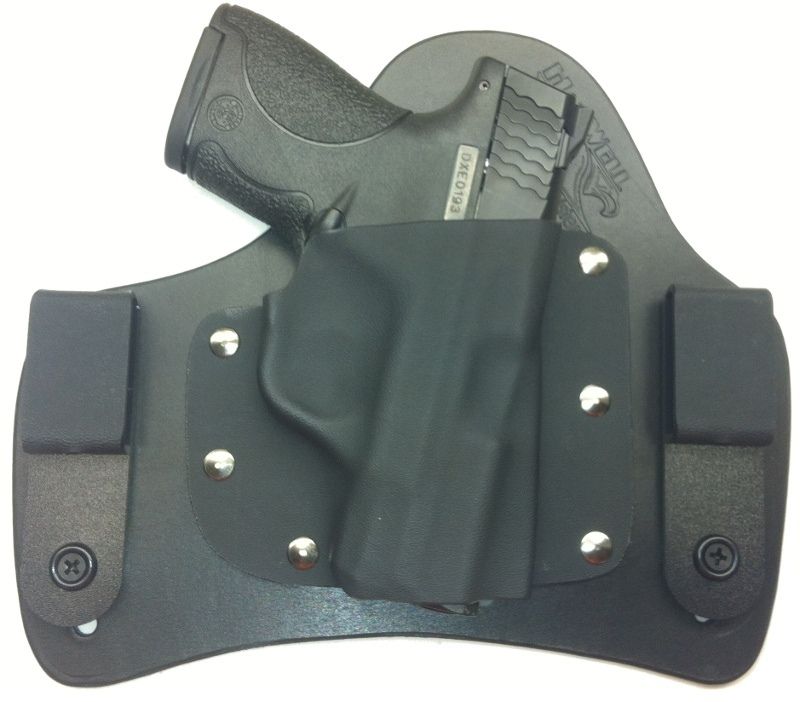 Shield 9mm 40 cal WB Hybrid Leather Kydex Holster Comfort Cut