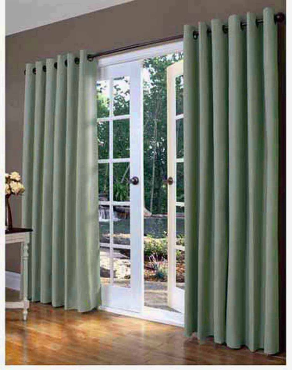 160x84 Grommet Top Insulated Room Darkening Curtains Weathermate Sage