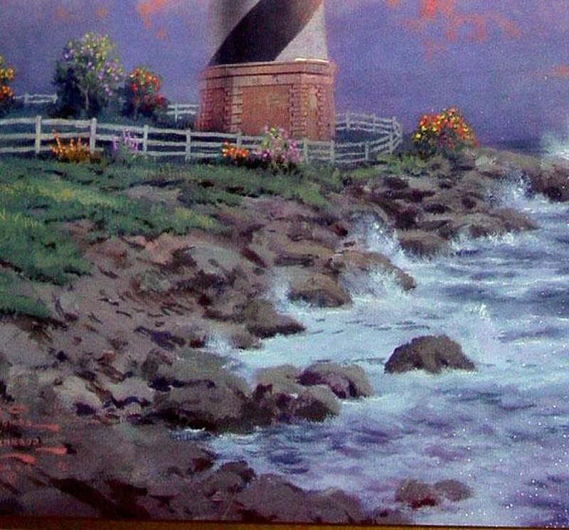 Dbl Signed Cape Hatteras RARE 24x18 G P Limited Thomas Kinkade