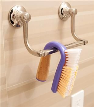  Grunge Buster Bamboo Grout Tile Cleaning Scrub Brush Purple