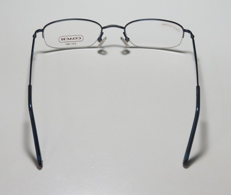 New Coach Greenwich 304 51 19 140 Blue Half Rim Eyeglass Glasses