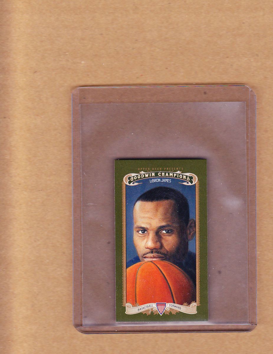 Lebron James 2012 Goodwin Champions Mini Green Blank Back RARE Heat