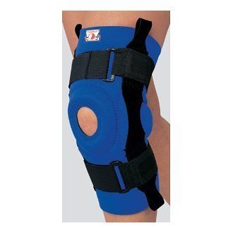 PCP Champion Open Patella Hinged Neoprene Velcro Knee Brace Stablizer