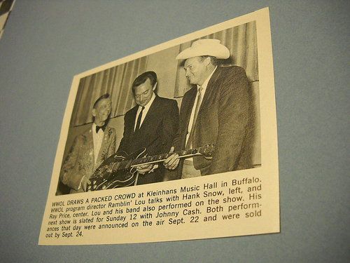 Hank Snow and Ray Price Buffalo NY 1969 Promo Pic Text