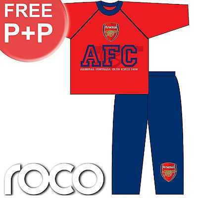  BOYS PYJAMAS OFFICIAL ARSENAL FOOTBALL CLUB LONG KIDS PJS 3   10 YEARS