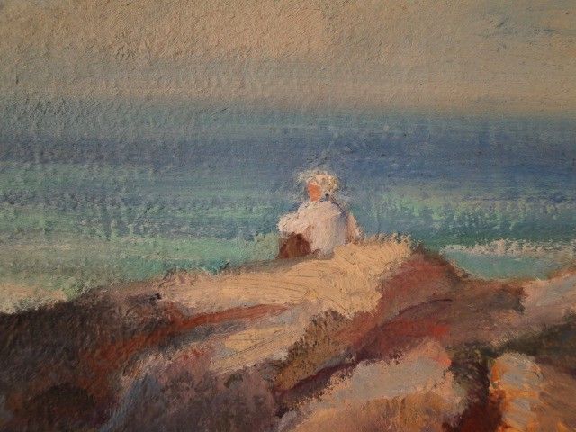 American Artist A. Hardenbergh (1915  1999) O/C Impressionist Seascape