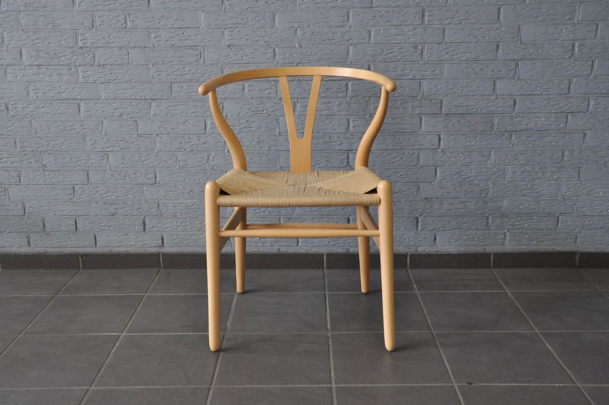 4x Hans J. Wegner wishbone chair CH24 Stühle y chair Buche Lack