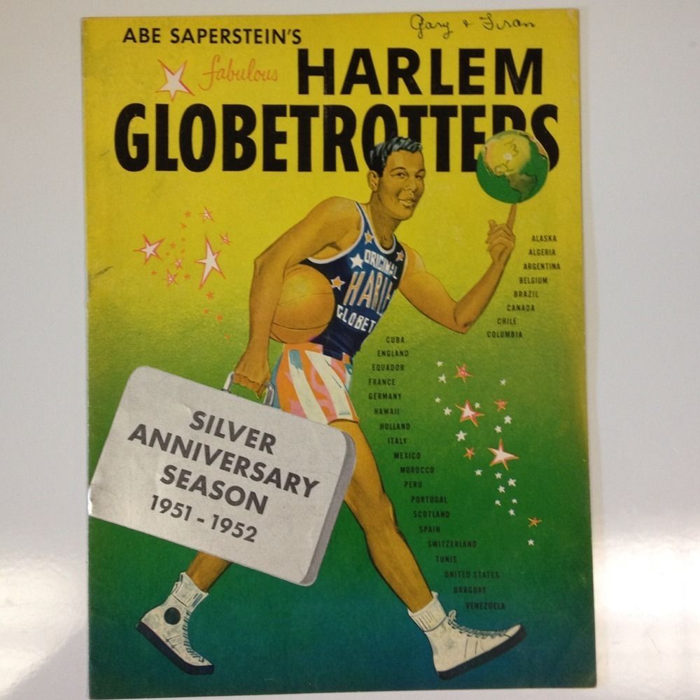 1951 Harlem Globetrotters Basketball Yearbook. Goose Tatum/ Marques