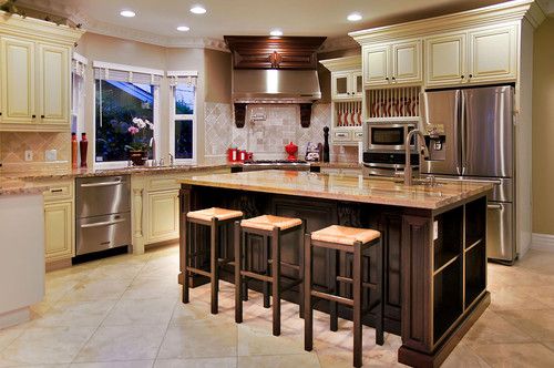 82 Custom Design Kitchen Island with smart trays, bookshelves cabinet