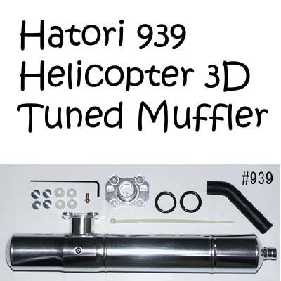 Hatori 939 Helicopter 3D Tuned Muffler