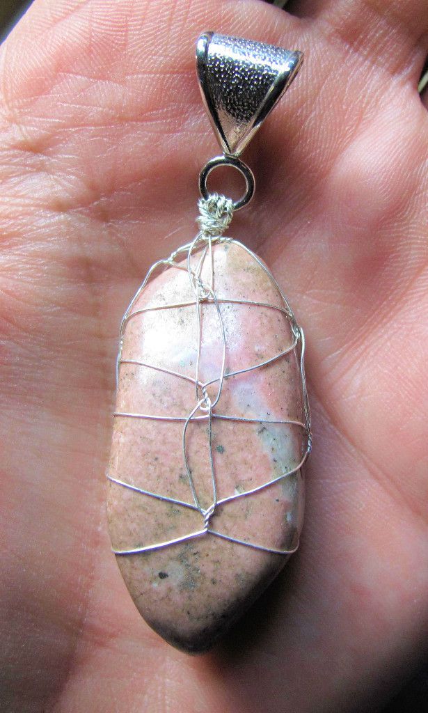 Heart Soul Art SS Rhodochrosite Crystal Healing Pendant 21 Love