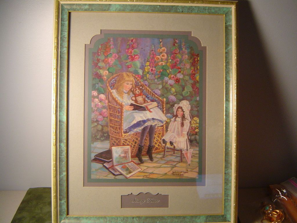 Bettie Hebert Felder Story Time Matted and Framed Print