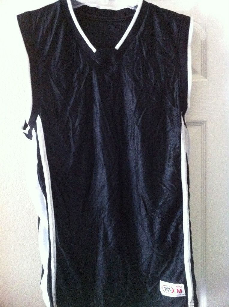 High Five Basketball Jersey Black White