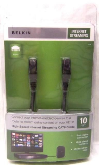 Belkin High Speed Internet Streaming CAT6 Cable RJ45 10 Feet