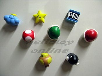 Nintendo Super Mario Kart Wii Magnet 8 Figure Full Set