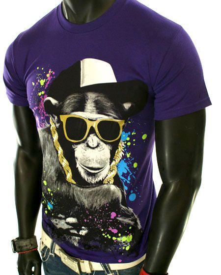 NEW MENS STREET HIP HIPSTER FRESH MONKEY SKATER GOLD GLASSES DJ T