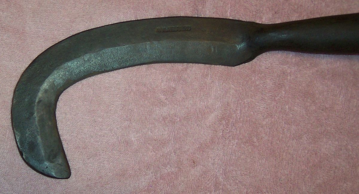 Antique Vintage Aug Hedberg Hand Forged Fascine Bill Hook Knife