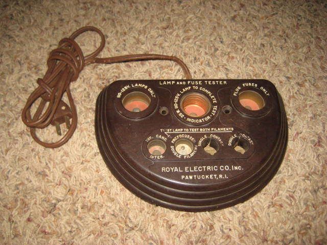   ELECTRIC Bakelite Light BULB FUSE Tester Auto Home Gas Oil Hardware